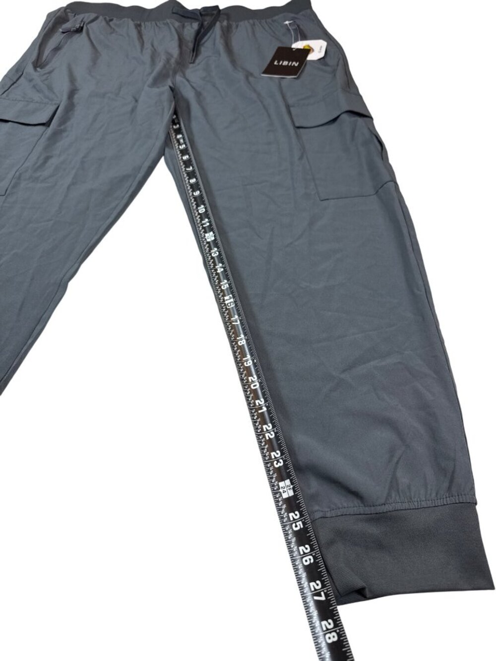 Libin Cargo Jogger Pants womens XXL Gray Elastic Waist Lightweight (K621) - Picture 6 of 10